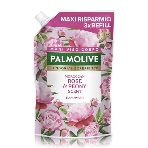 Offerta a tempo: Palmolive Ricarica Sapone Liquido Mani Rosa e Peonia, 900ml - 35% da 2.99 € a 1.94 €