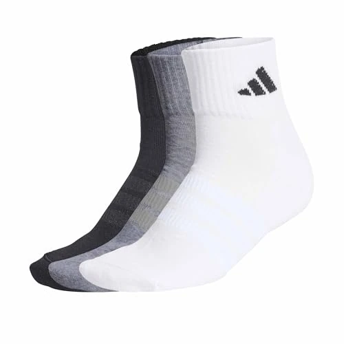 Offerta a tempo: adidas Unisex - Adulto Cushioned Sportswear Ankle Socks 3 Pair Pack, medium grey heather/white/black, 42-45 - 33% da 12.00 € a 7.99 €