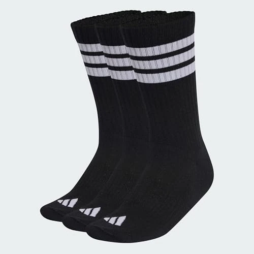 Offerta a tempo: adidas Unisex - Adulto 3STRIPES CUSHIONED SPORTSWEAR CREW SOCKS 3 PAIR PACK, black/white/white, 37-40 - 13% da 15.00 € a 12.99 €