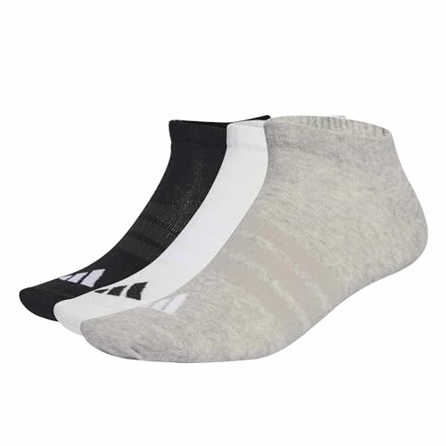 Offerta a tempo: adidas Unisex - Adulto THIN&LIGHT ESSENTIALS LOW CUT SOCKS 3 PAIR PACK, medium grey heather/white/black, 40-42 - 20% da 10.00 € a 7.99 €