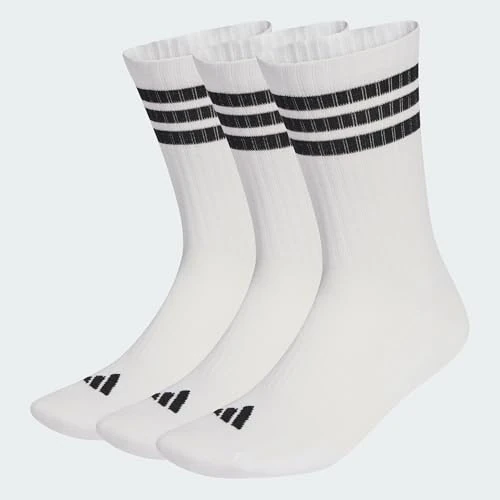 Offerta a tempo: adidas Unisex - Adulto 3STRIPES CUSHIONED SPORTSWEAR CREW SOCKS 3 PAIR PACK, white/black/black, 34-36 - 14% da 15.00 € a 12.90 €