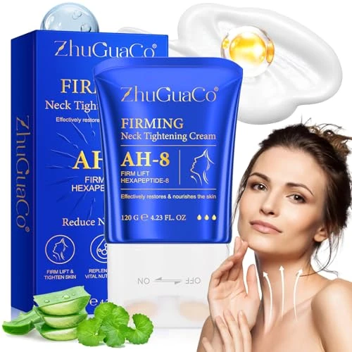 AH-8 Firming Neck Cream,Verstevigende liftende nekcrèmes voor het aanscherpen,Hydraterende huid met massageroller, AH-8 nekcrème voor crêpey huid,Hydraterende,Verminder rimpels voor mannen en vrouwen