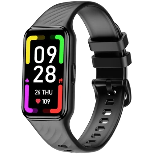 Blackview Smartwatch voor dames en heren, 1,47 inch kleurendisplay, fitnesshorloge met waterdicht, fitnesstracker met stappenteller, slaapmonitor, hartslag, sporthorloge met rechterknop, smartwatch