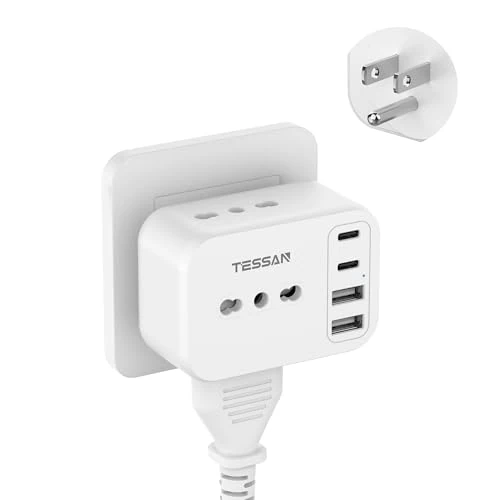 Offerta a tempo: TESSAN Adattatore Presa Americana con 2 USB C, Adattatore USA 1875W, Tipo B - 5% da 19.99 € a 18.99 €