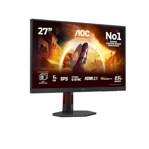 Offerta a tempo: AOC Gaming Monitor U27G4R 27 pollici, 3840x2160, UHD, 160Hz, Fast IPS Panel, 0.5ms MPRT, USB Hub, Height Adjustment, (HDMI2x 2.1 DP 1x 1.4) Adaptive Sync, HDR400, G-Sync Compatible, Nero - 31% da 349.00 € a 239.23 €