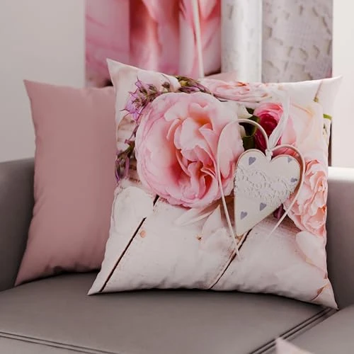 PETTI Artigiani Italiani - Paar kussenslopen 60 x 60 cm, van microvezel, decoratief kussen voor slaapkamer, bank, woonkamer, set van 2 kussenslopen, Country Chic, 100% Made in Italy