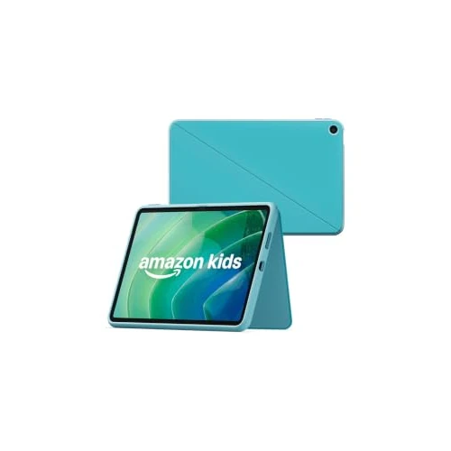 Offerta a tempo: Amazon Kids Tablet 11 (ultimo modello), schermo 2,5K da 11", batteria per tutto il giorno, 1 anno di Kids+ con video, app, giochi e audiolibri, custodia rigida sottile inclusa (turchese) - 0.00% da 329.99 € a 329.99 €