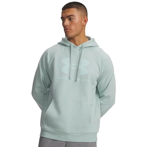 Under Armour UA Rival Fleece Logo HD - Esmalte Azul / / Refresh Mint - LG, Azul esmaltado/Menta refrescante, L