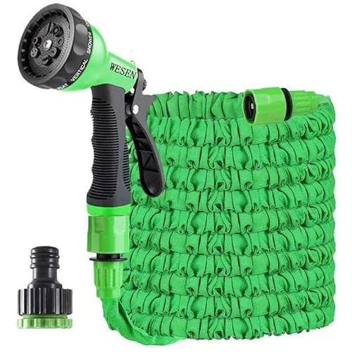 Offerta a tempo: WESEN Tubo da Giardino Estensibile 7.5m/15m/30m/37.5m/45m, Tubo Acqua Giardino con connettore da 3/4" e 1/2", Tubo da Giardino Flessibile con Canna Acqua Giardino con ugello spruzzatore a 8 funzioni - 5% da 24.99 € a 23.74 €