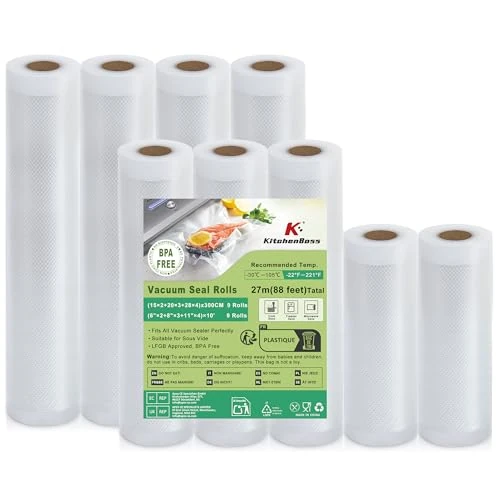 Limited offer: KitchenBoss G1520283009EU Vacuum Sealer Bags, Plastic from 22.99 EUR to 19.54 EUR (save 15%)