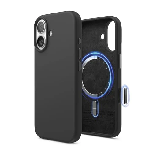 Oferta limitada: elago Funda Magnética de Silicona Líquida para iPhone 17 (6,3") – Compatible con MagSafe, Antigolpes, Delgada, Acabado Suave al Tacto (Negro) de 15.99 € a 12.91 € (ahorro 19%)