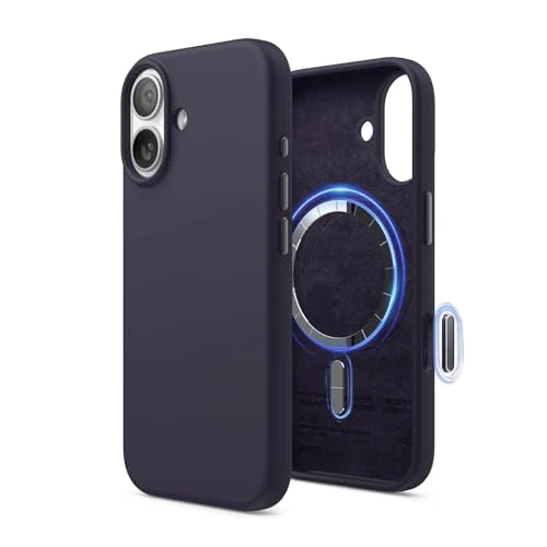 Limited-time offer: elago Magnetic Silicone Case Compatible with iPhone 17 Case 6.3” - Compatible with MagSafe, Premium Liquid Silicone Material, Protective Cover, Shockproof, Slim Phone (Deep Purple) from 17.99 £ to 17.99 £ (save 0.00%)