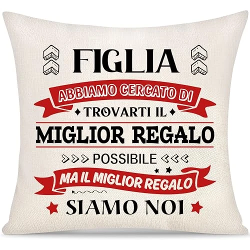 Hija Regalo Funda de Cojín para Mujer Niñas de Mamá Papá Regalo de graduación Inspirador Personalizado Decorativos Regalos de Navidad Cumpleaños Hemos intentado encontrarte el mejor regalo (Hija-b)