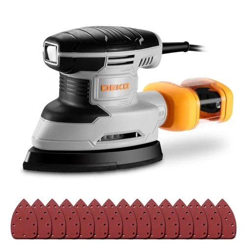 Offerta a tempo: Levigatrice di Precisione per Legno: DEKOPRO 180W Multifunzione Levigatrice Mouse Elettrica 13000 RPM, 15PCS Carte Abrasive - per Levigare, Lucidare e Rimuovere in Falegnameria e DIY - 24% da 34.99 € a 26.58 €