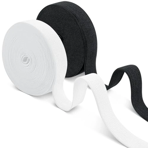 Offre limitée : Romon Elastique Couture, Long Bande Elastique Couture, Ruban Elastic, Couture Blanc et Noir Deux Rouleaux de 20mm × 14m, Bande pour Extendeurs de Taille Ceinture, Large Perruque Ruban pour la Maison de 8.59 € à 8.59 € (0.00% de remise)