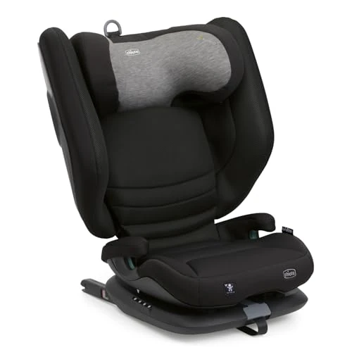 Chicco Fold&Go S i-Size (ECE R129/04), Kindersitz 100-150 cm, mit starren Isofix Konnettoren, Gruppe 2/3 für Kinder von 3-12 Jahren, Neigbar und faltbar, Seitenschutz, Höhe und Breite verstellbar