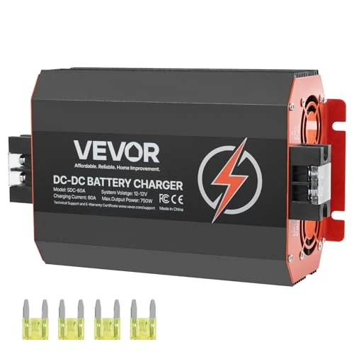 Offre limitée : VEVOR Chargeur de Batterie CC à CC 12 V 60 A 750 W pour Batteries Plomb-acide, Lithium, AGM, GEL, Facile à Installer, Chargeur Intelligent Multi-étapes pour Voitures, Camping-cars, Camions, Bateaux de 142.90 € à 135.76 € (5% de remise)