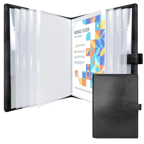 Oferta limitowana: NEWYES Teczka na certyfikaty, ekspozycyjna A4, 30 kieszeni, ze sztucznej skóry, czarna, biura, szkoły, kolekcji, prezent z 88.17 zł na 88.17 zł (oszczędź 0.00%)