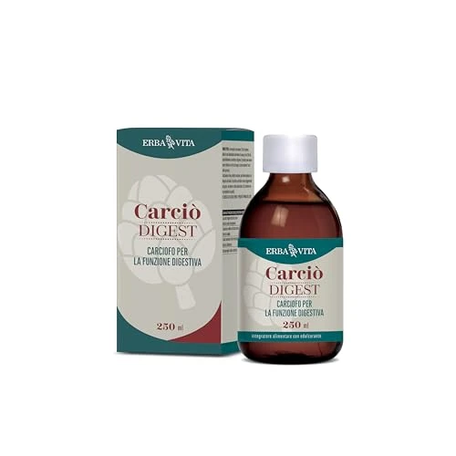 Offerta a tempo: ERBA VITA Carciò Digest integratore alimentare a base di Carciofo, Finocchio e Genziana utili per favorire la funzione digestiva - 250 ml - 42% da 10.90 € a 6.34 €