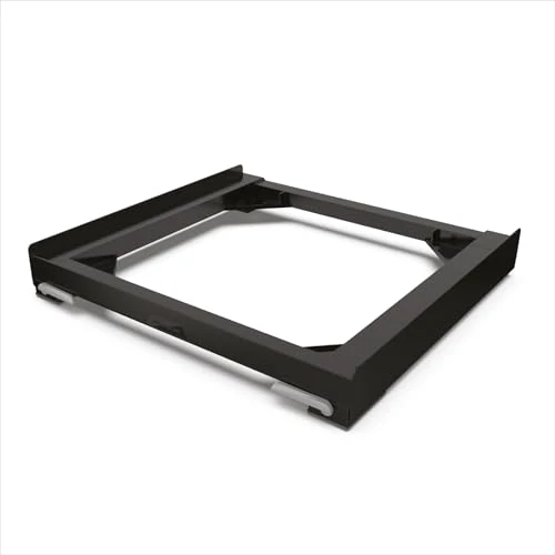 Meliconi Base Move Black Base antivibración con ruedas y frenos, compatible con lavadoras y secadoras de 60 cm, capacidad máxima 250 kg, color negro