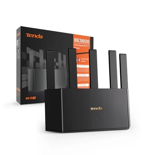 Offerta a tempo: Tenda RE3L Router Wi-Fi 7 BE3600 Dual-Band, Mesh WiFi, Porte WAN/LAN Gigabit, 5 Antenne Verticali, 4K-QAM, MLO, NFC, VPN, WPA3, Controllo tramite App - 19% da 79.99 € a 64.99 €