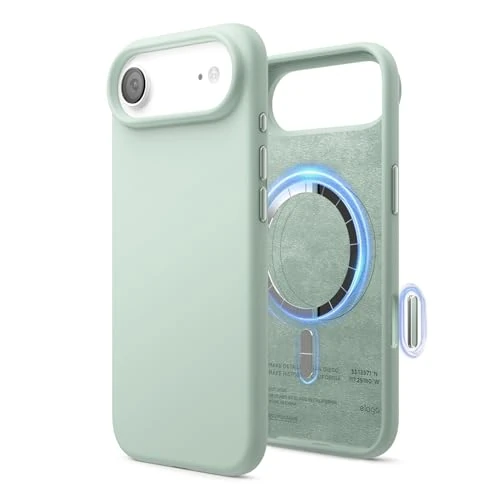 Oferta limitada: elago Funda Magnética de Silicona Líquida para iPhone Air (6,5") – Compatible con MagSafe, Antigolpes, Delgada, Acabado Suave al Tacto (Verde Menta) de 17.99 € a 14.53 € (ahorro 19%)