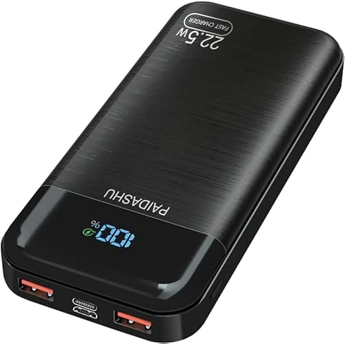 Begrenztes Angebot: Power Bank 27000mAh 22,5W Externer Handyakku PD20W Schnell Aufladende Powerbank USB C mit LED Display 3 Ausgängen & 2 Eingängen Tragbares Ladegerät für Smartphones (002) von 25.00 EUR auf 25.00 EUR (Rabatt 0%)
