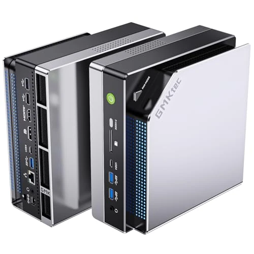 GMKtec EVO-X2 AI Mini-PC AMD Ryzen AI Max+ 395 (bis zu 5,1GHz) Mini Gaming PC, 64GB LPDDR5X 8000MHz (8GB*8), 1TB PCIe 4.0 SSD, 8K-Display für Vier Bildschirme, WiFi 7 & USB4, SD-Kartenleser 4.0