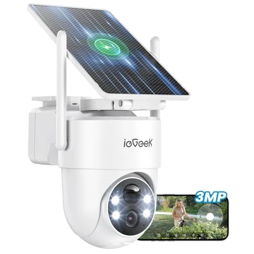 ieGeek Bezprzewodowa zewnętrzna kamera nadzorująca WiFi 2K Solar