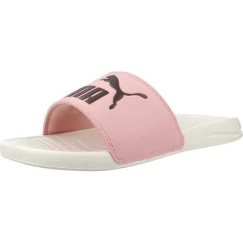 PUMA Unisex Popcat 20 Slide Sandał, Rosy Outlook - czekoladowy brąz-alpejski śnieg, 7 UK, Rosy Outlook czekoladowo-brązowy alpejski śnieg, 40.5 EU