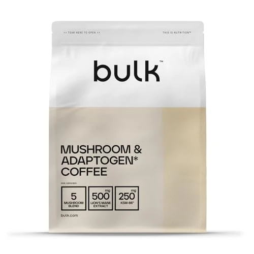 Limited-time offer: Bulk Mushroom Coffee, Lion's Mane, Ashwagandha, Vitamin D, Black, 250 g from 29.60 GBP to 29.60 GBP (save 0%)