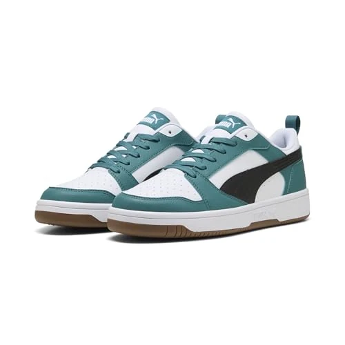 Offerta a tempo: PUMA Rebound V6 Low, Sneaker Unisex - Adulto, Emerald Ice Black White, 44 EU - 31% da 64.95 € a 44.90 €