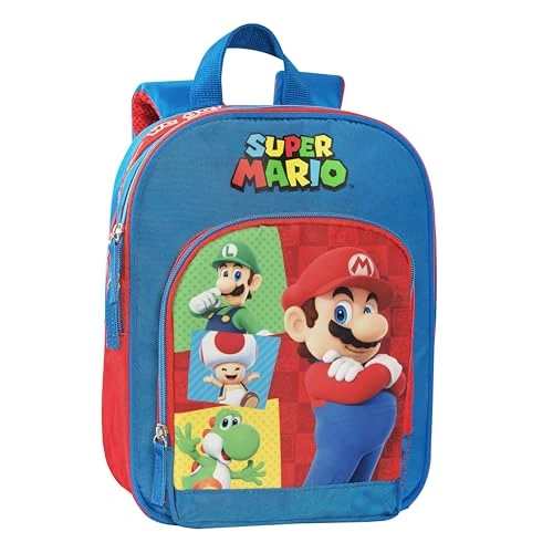 Offre limitée : Super Mario - Sac à dos pour enfant et fille officiel Super Mario, idéal pour la maternelle et les loisirs, avec bretelles rembourrées, dos et fond thermoformés, avec fermetures à glissière pratiques de 42.22 € à 42.22 € (0.00% de remise)