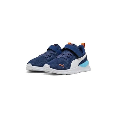 PUMA Anzarun Lite Kids Sneaker 28.5, Blue Jewel White Vermillion Orange