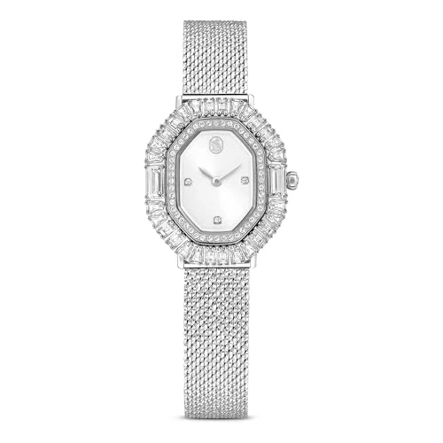 Tijdelijke aanbieding: Swarovski Matrix Octagon horloge, Metalen armband, Zilverkleurig, Roestvrij staal van 350.00 € naar 227.50 € (35% korting)