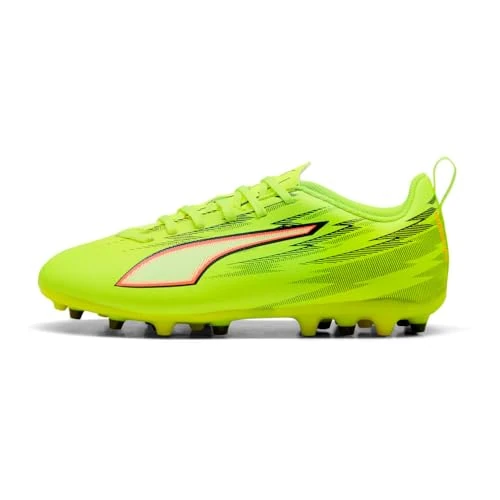 Oferta limitada: Puma Ultra 6 Play MG JR - Tenis de fútbol, Alerta Amarilla, Negro, Rojo Brillante, Lima exprimida, 3 UK, Yellow Alert Puma Black Glowing Red Lime Squeeze, 35.5 EU de 44.95 € a 36.00 € (ahorro 20%)