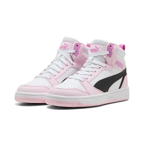 Oferta limitada: Puma Rebound V6 Mid JR - Zapatillas Deportivas, Color Blanco, Negro y Rosa Perla, 4.5 UK, Puma Blanco Puma Negro Perla Rosa, 4.5 UK de 54.95 € a 54.95 € (ahorro 0.00%)