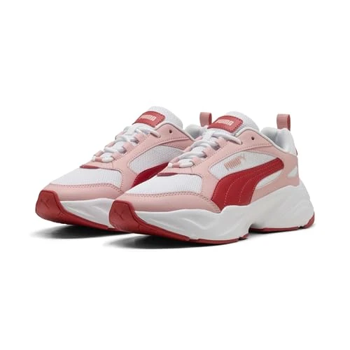 PUMA Cassia 2.0 Damen-Sneaker, White-Candy Apple-Rosy Outlook, 39.5 EU, Puma White Candy Apple Rosy Outlook, 40 EU
