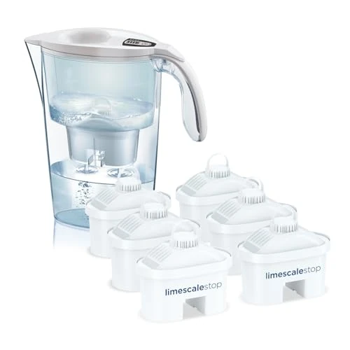 Offerta a tempo: LAICA Stream Line Caraffa Filtrante - Bianca - 2,3L - Timer Digitale - 6 Limescalestop Filtri inclusi - Riduce il Calcare nell'Acqua e Migliora il Gusto dell'Acqua - Made in Italy - 42% da 59.90 € a 34.90 €