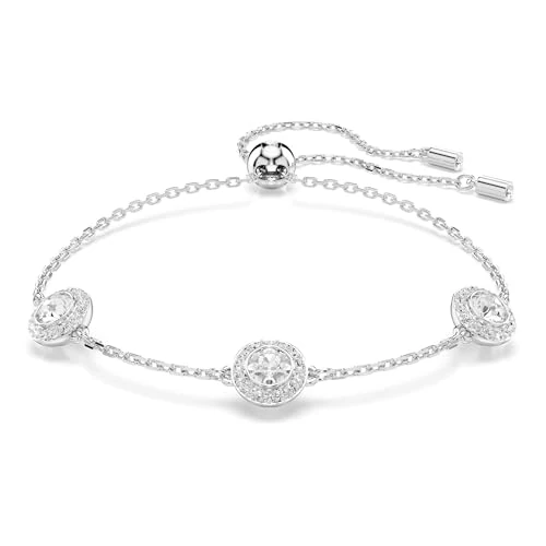 Oferta limitada: Swarovski Pulsera Una Angelic, Cadena Bañada en Rodio que Presenta un Mecanismo Deslizante para un Ajuste Fácilmente Adaptable y está Adornada con Tres Motivos de Doble Cara, Baño de rodio, Blanco de 119.00 EUR a 59.50 EUR (ahorro 50%)
