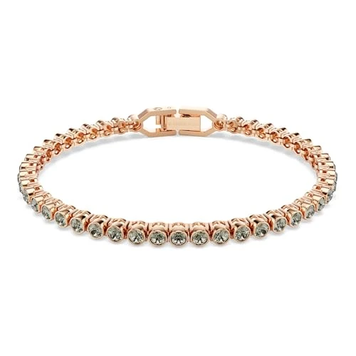 Oferta limitada: Swarovski Pulsera Tennis Imber, Delicado Strand de Cristales Negros Engastados en Bisel, Elegante Pulsera Ajustable de la Colección Imber, Baño en Tono Oro Rosa, Gris de 129.00 € a 86.23 € (ahorro 33%)