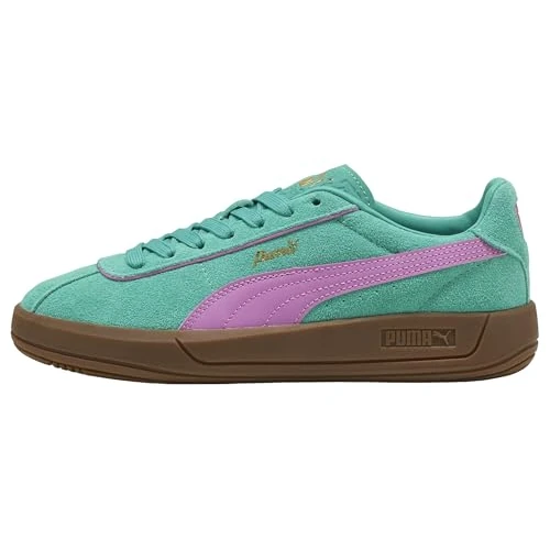 Puma Baskets Puma Club Klassika pour Femme, Vert Vif Mauve Pop, 41 EU