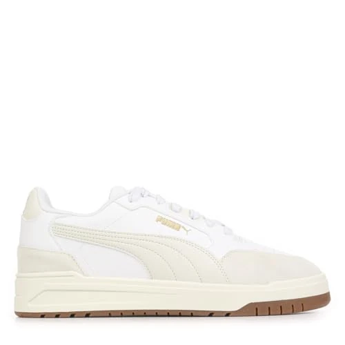 Puma Shuffle Downtown OG Sneaker, Unisex, Weiß-Vapor-Graugold, 7.5 UK