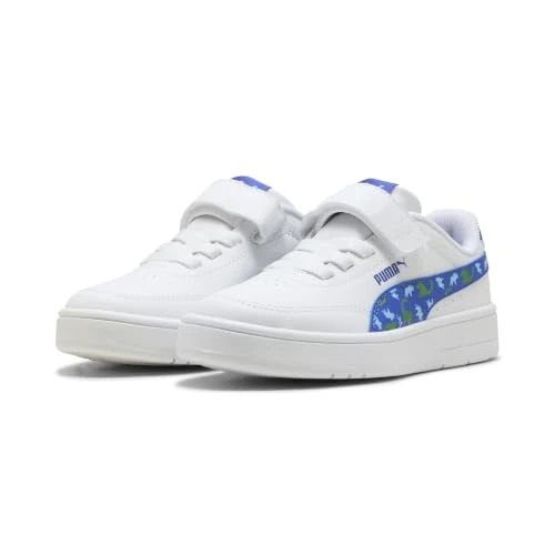 Limited-time offer: PUMA Court Classic Clean Dino AC+ PS Sneaker, White-Royal Sapphire-Green Fruit, 1.5 UK Child from 47.29 £ to 47.29 £ (save 0.00%)