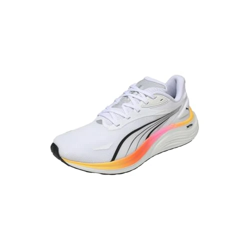 Offerta a tempo: Puma Electrify Nitro 4 - Scarpe da Corsa su Strada, da Uomo, Colore: Bianco/Rosa Veleno-Sun Stream, Taglia 42, Puma Bianco Veleno Rosa Sun Stream, 45 EU - 30% da 99.95 € a 69.90 €