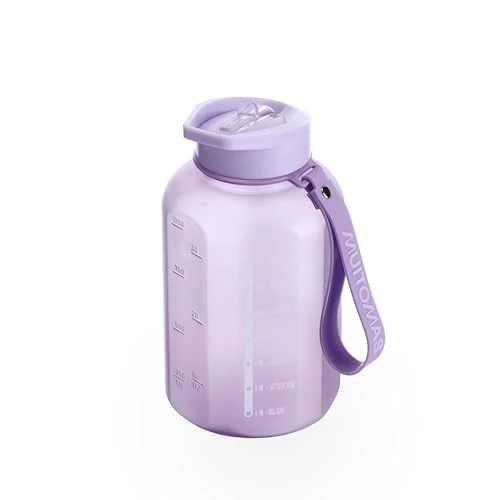 Offerta a tempo: Muitomas, Borraccia Sportiva con Laccio in Silicone Anti-Scivolo, con Grafica Motivazionale, Capacità di 1,2 L, Colore Lilla - 41% da 16.99 € a 10.04 €