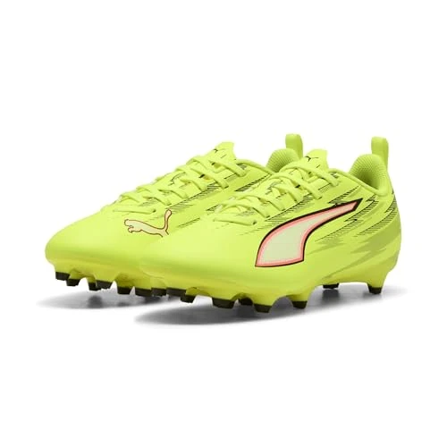 Offre limitée : PUMA Ultra 6 Play FG/AG JR Chaussures de Football, Yellow Alert Black-Glowing Red-Lime Squeeze, 37 EU, Yellow Alert PUMA Squeeze Squeeze Noir/Rouge, 4 UK de 44.95 € à 35.99 € (20% de remise)