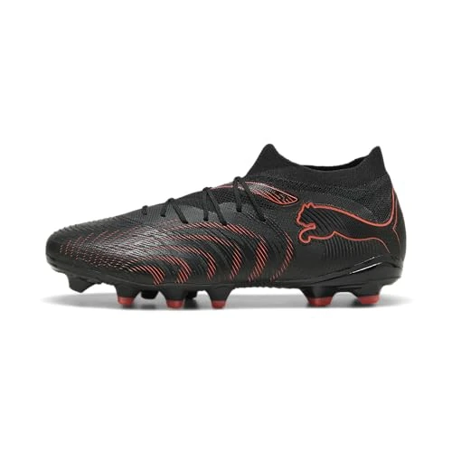 Offerta a tempo: PUMA Scarpe da Calcio Unisex Future 9 Match FG/AG, Nero-Rosso incandescente, Grigio Forte, 40, Puma Nero Rosso Brillante Grigio Forte, 40.5 EU - 71% da 94.95 € a 27.45 €