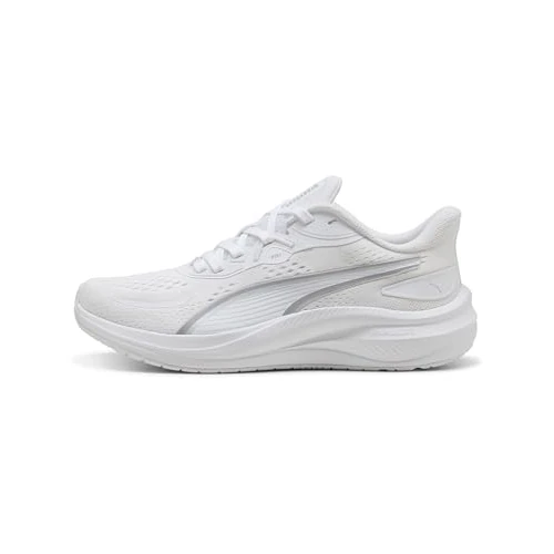 Offerta a tempo: Puma Skyrocket Lite 2 Scarpe da Corsa su Strada, Unisex, Bianco/Argento Vibrante, Taglia 4,5, Puma Bianco Vivace Argento Puma Argento, 37.5 EU - 30% da 49.95 € a 35.00 €