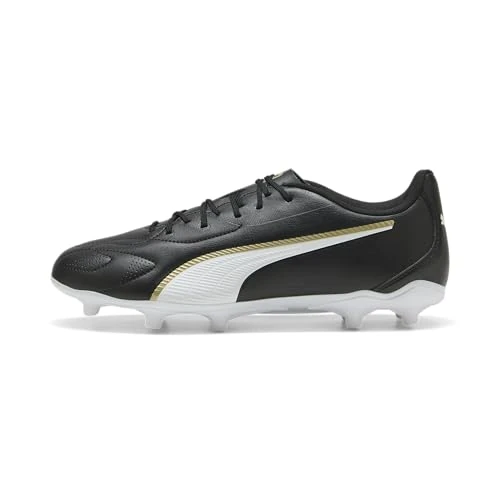 Offerta a tempo: PUMA Scarpe da Calcio Unisex King 20 Play FG/AG, Nero e Oro Bianco, Numero 42, Puma Nero PUMA Bianco PUMA Oro, 43 EU - 0.00% da 26.33 € a 26.33 €
